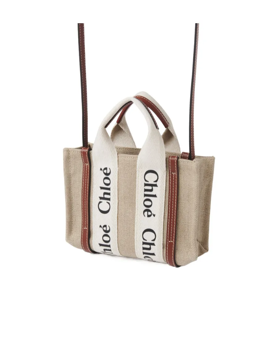 Woody Logo Printed Mini Tote Bag