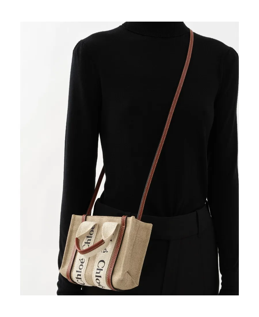 Woody Logo Printed Mini Tote Bag