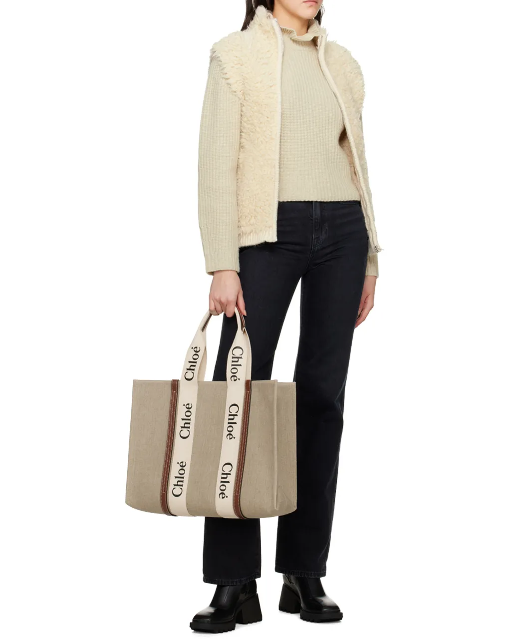 Woody Large Cotton Tote Bag