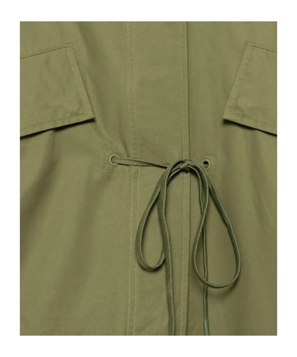 Hooded Drawstring Coat