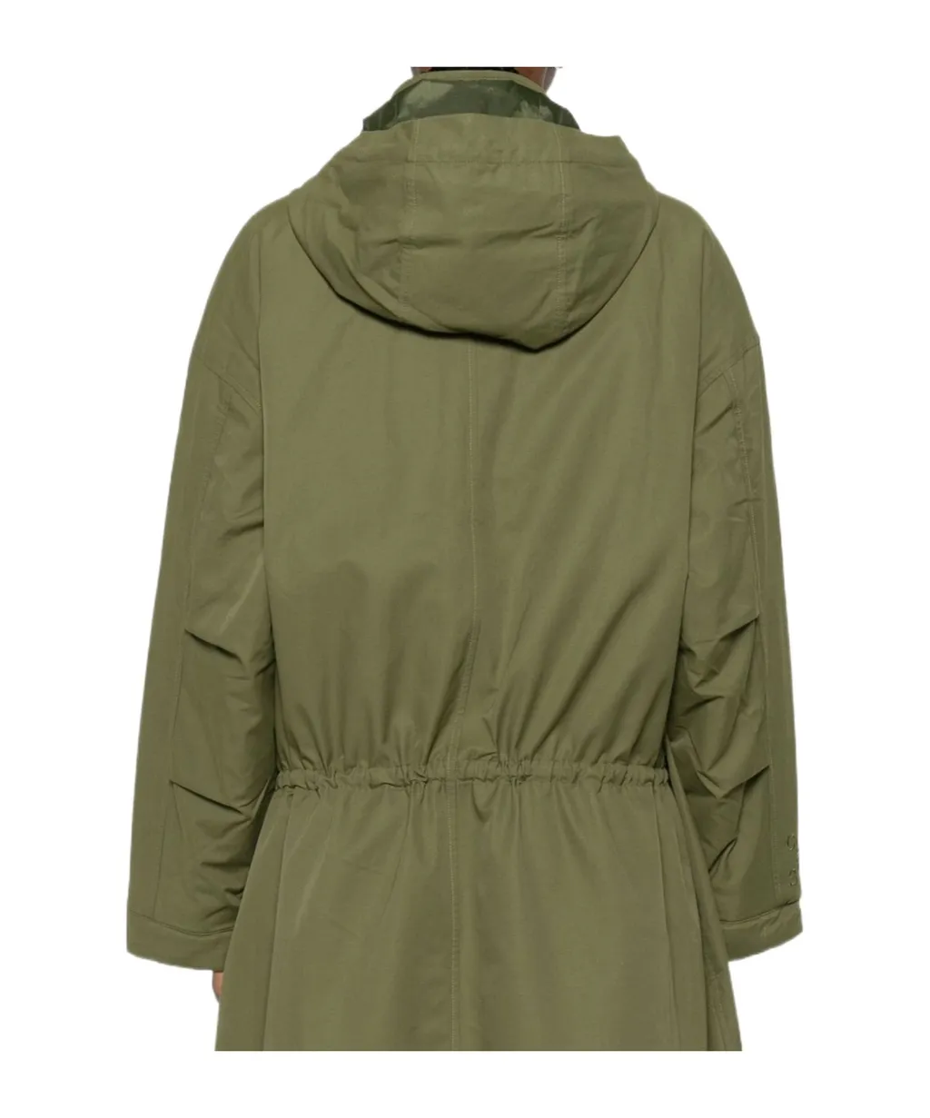 Hooded Drawstring Coat