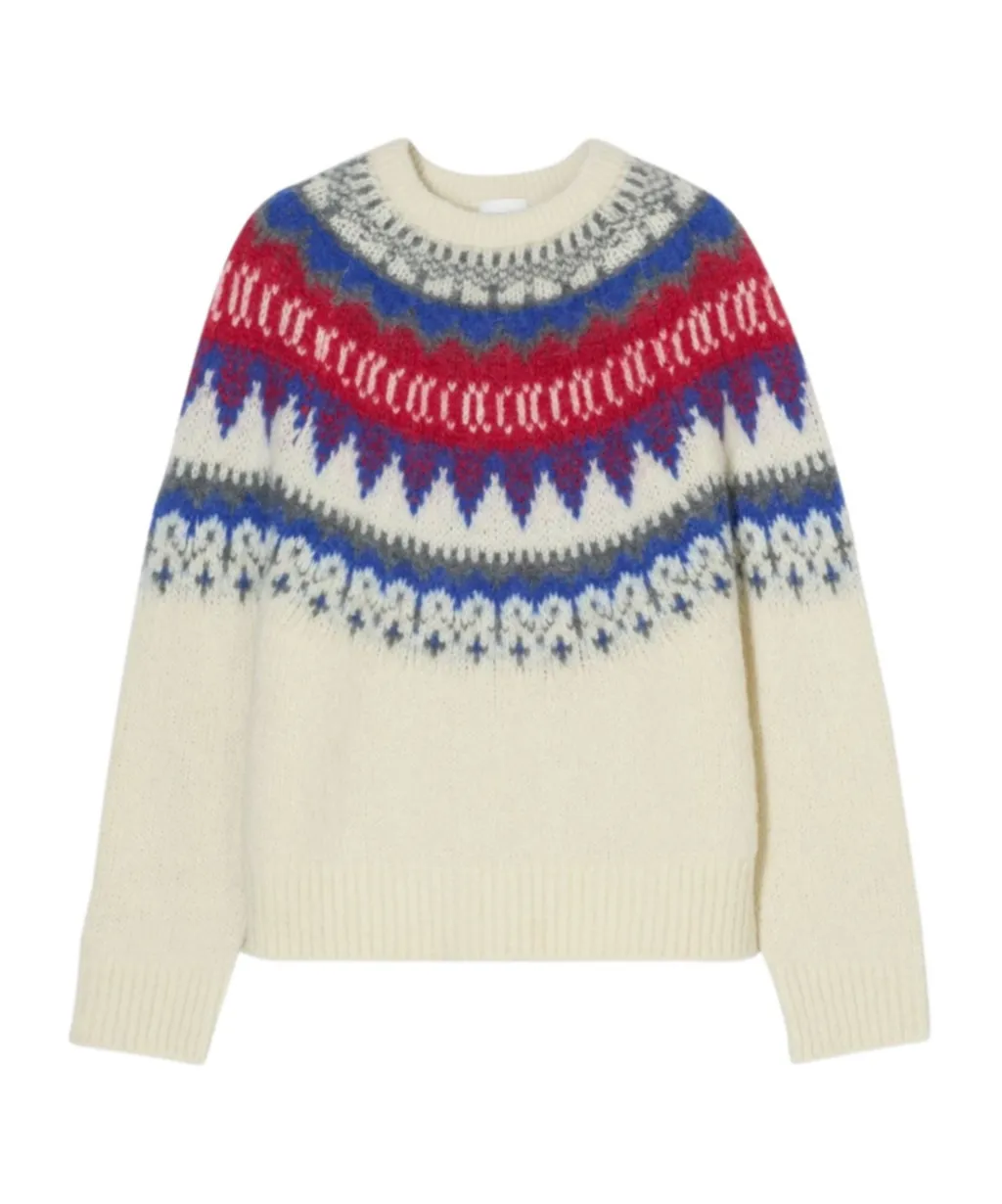 Fairisle-Pattern Crew-Neck Sweater