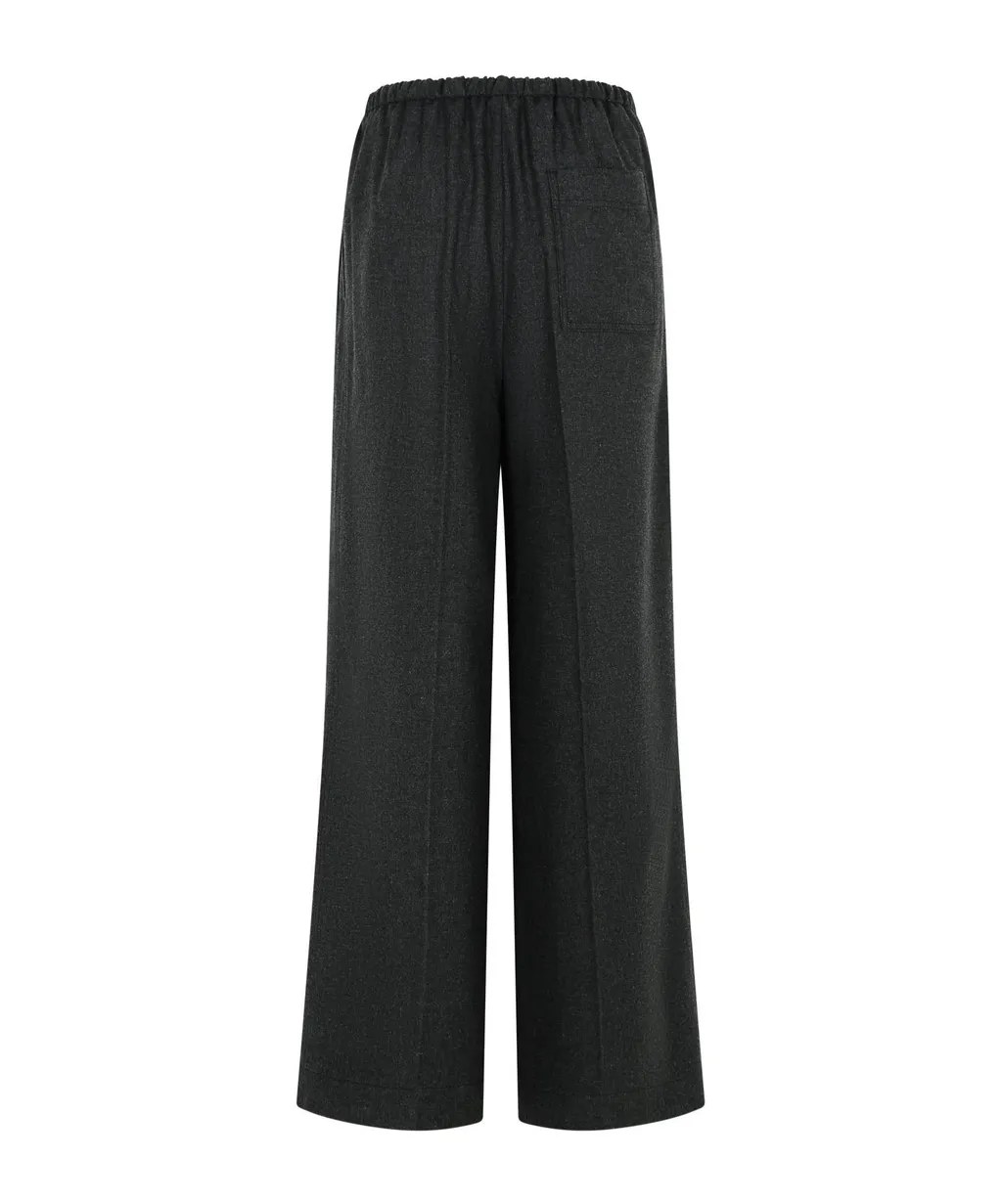 Drawstring Wool-Blend Pants