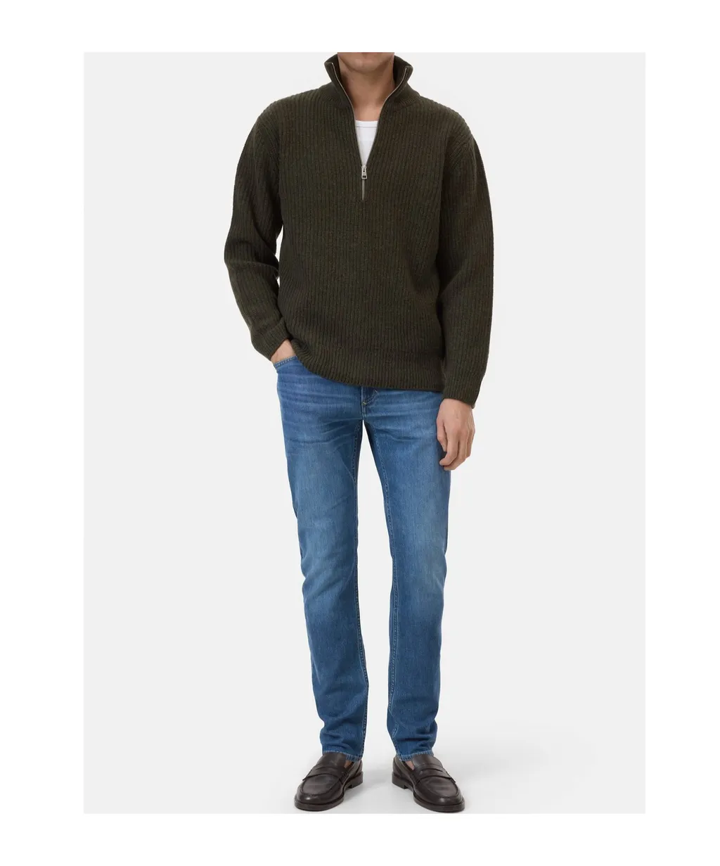 Zippered Long-Sleeve Sweater