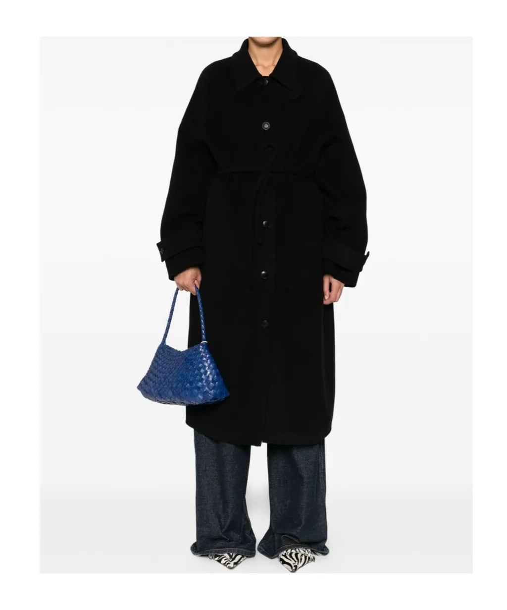 Single-Breasted Long-Sleeve Coat