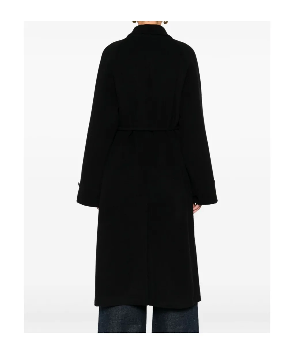 Single-Breasted Long-Sleeve Coat