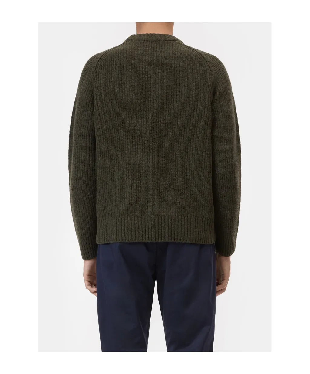 Raglan-Sleeve Ribbed Sweater
