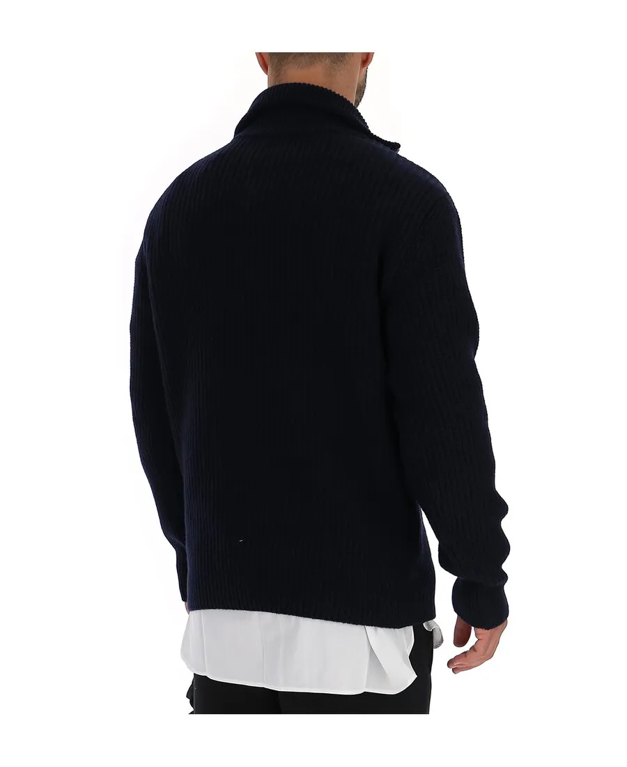 Ribbed Zip-Up Sweatshirt