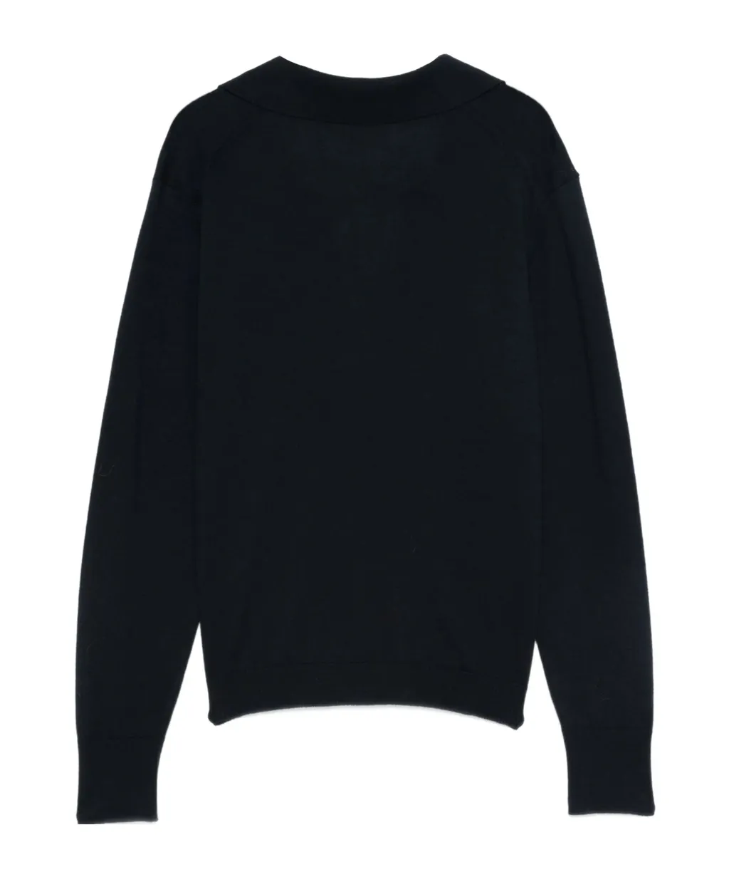 Long-Sleeve Polo Top