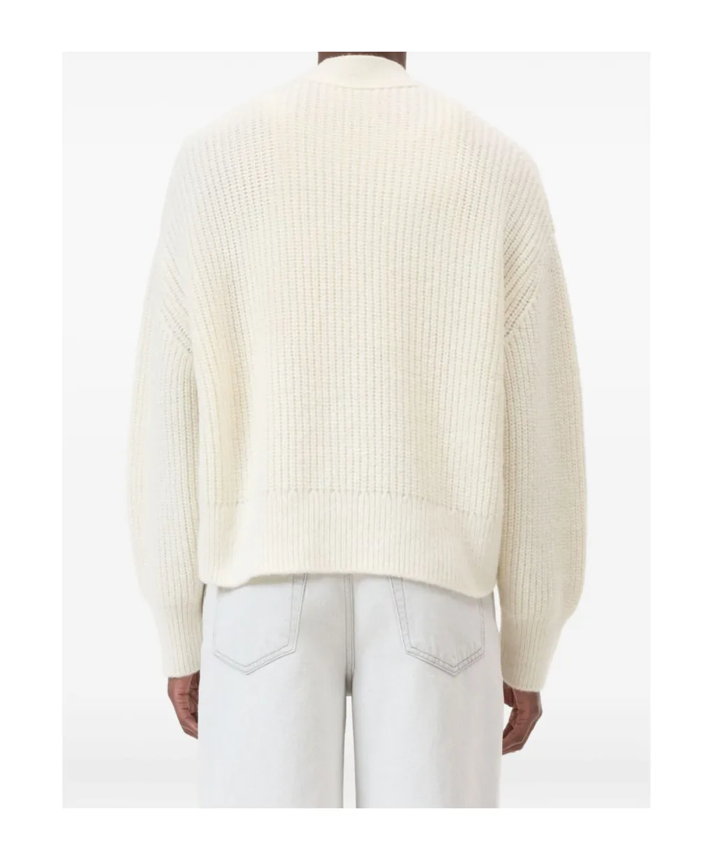 Ribbed Button-Front Cardigan
