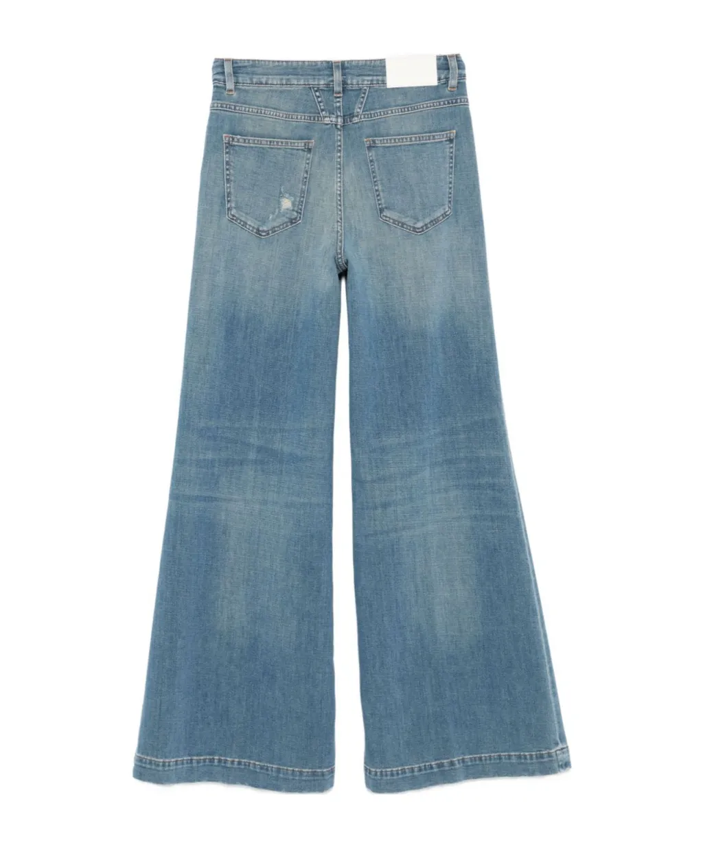 Five-Pocket Design Flared Jeans
