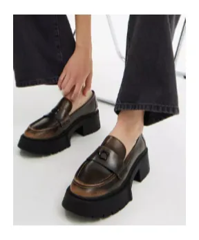 Leah Logo-Plaque Loafers
