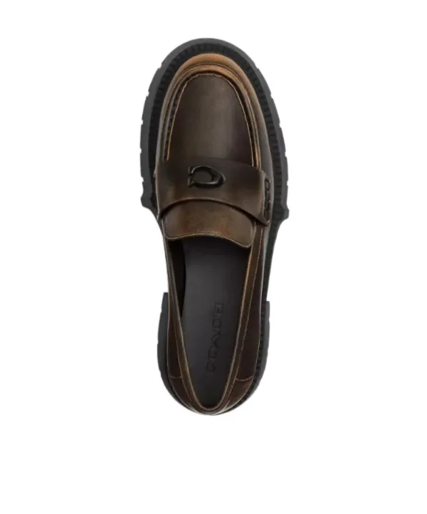 Leah Logo-Plaque Loafers