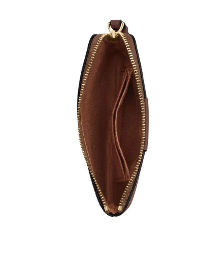 Corner Zip Wristlet In Signature Canvas With Stripe