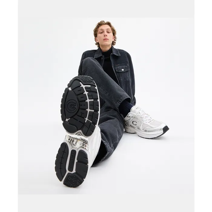 C301 Low-Top Panelled Trainers