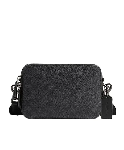 Zipped Leather Messenger Bag