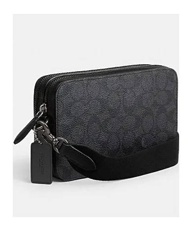 Zipped Leather Messenger Bag