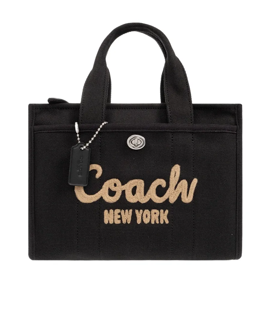 Logo Embroidered Top Handle Bag