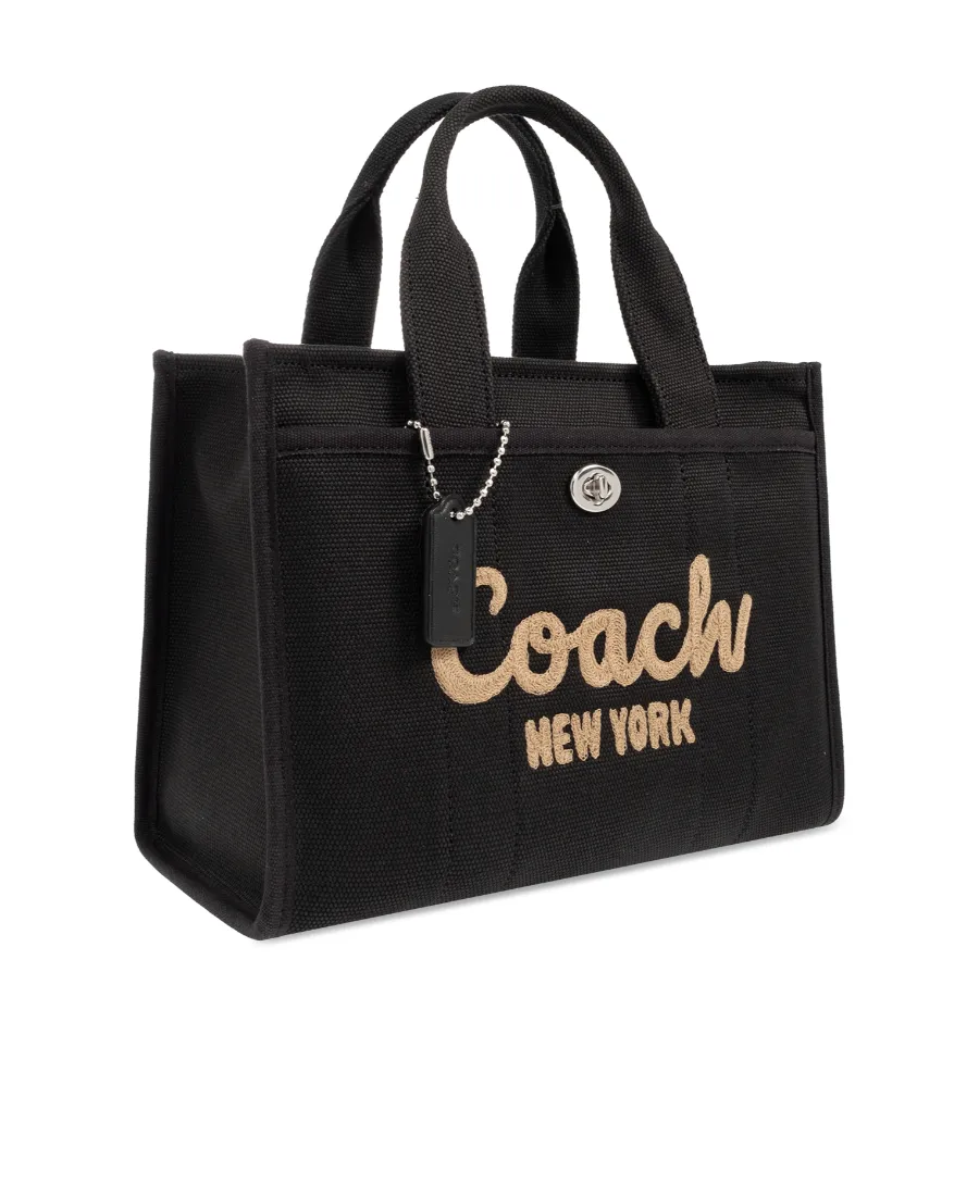Logo Embroidered Top Handle Bag