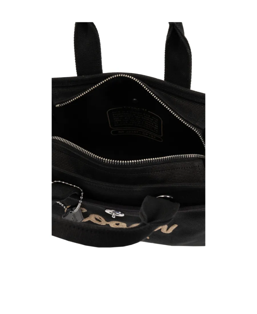 Logo Embroidered Top Handle Bag