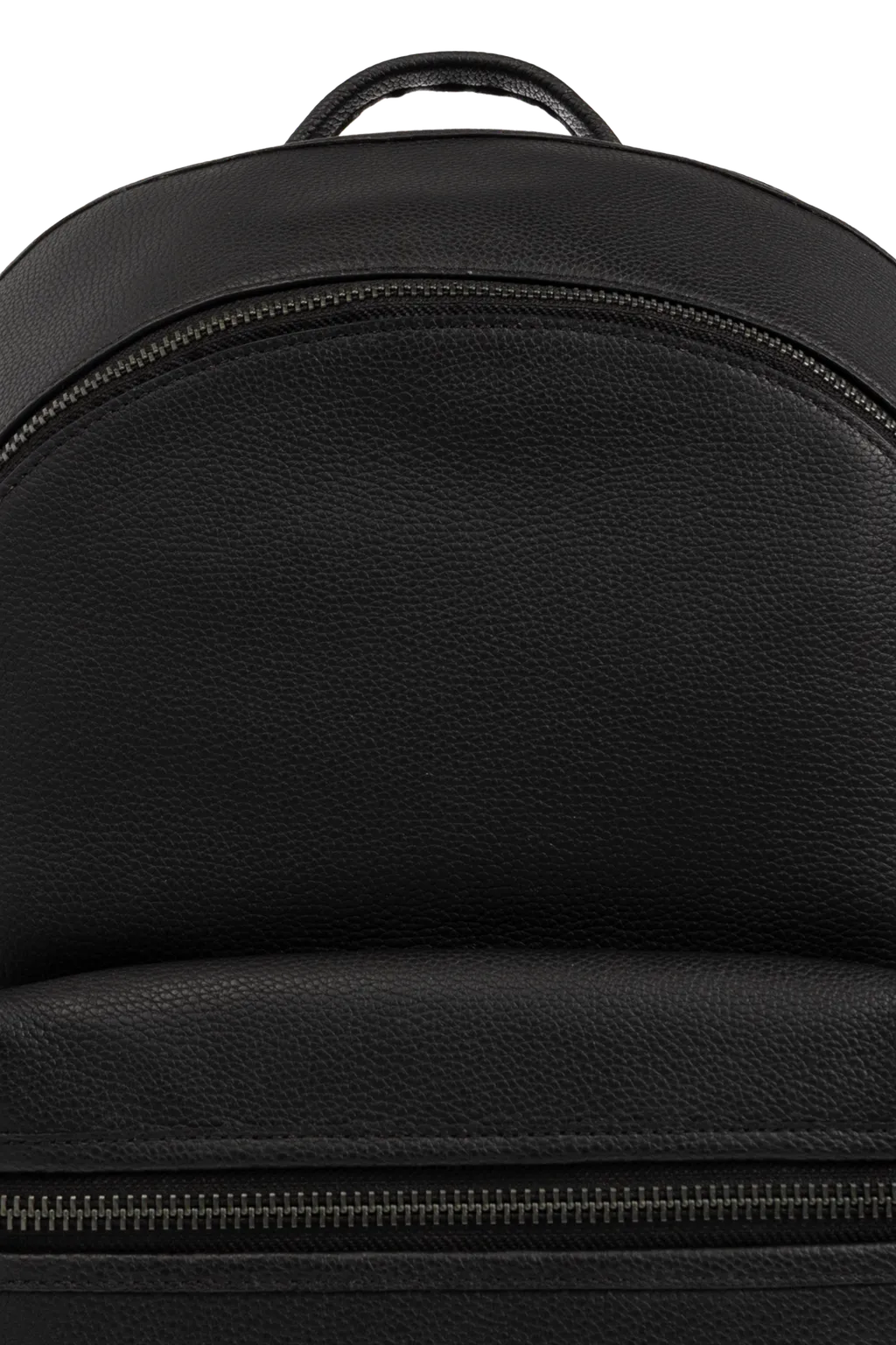 Logo-Plaque Leather Backpack