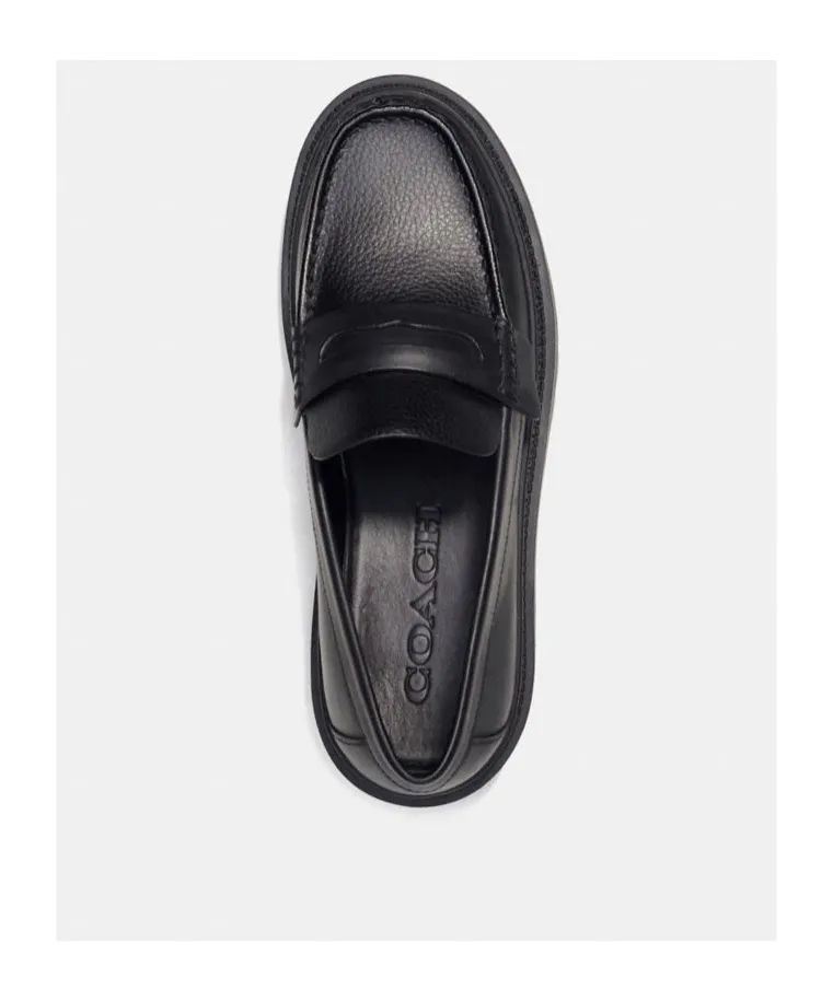 Penny-Slot Leather Loafers
