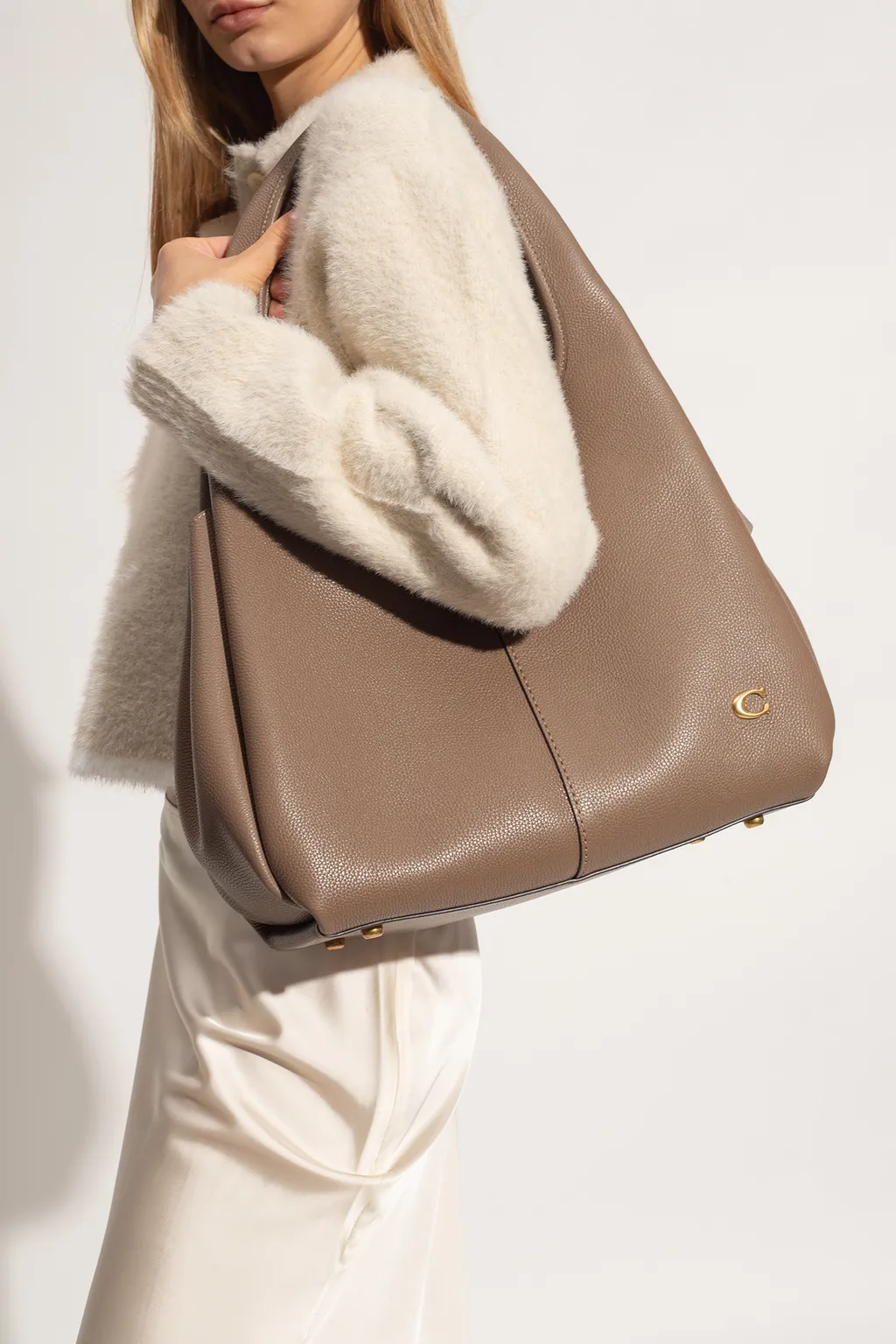 Lana Logo Plaque Shoulder Bag
