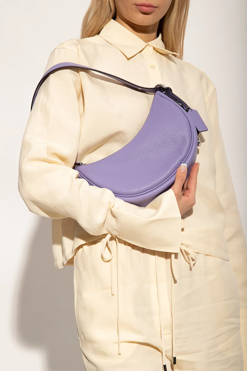 Curved-Edge Logo Tote Bag