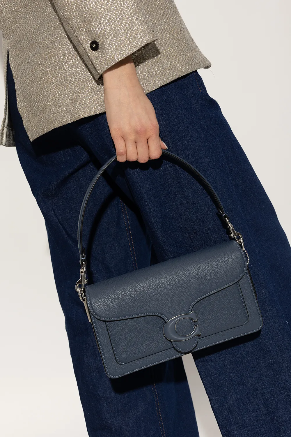 Tabby Logo Plaque Shoulder Bag