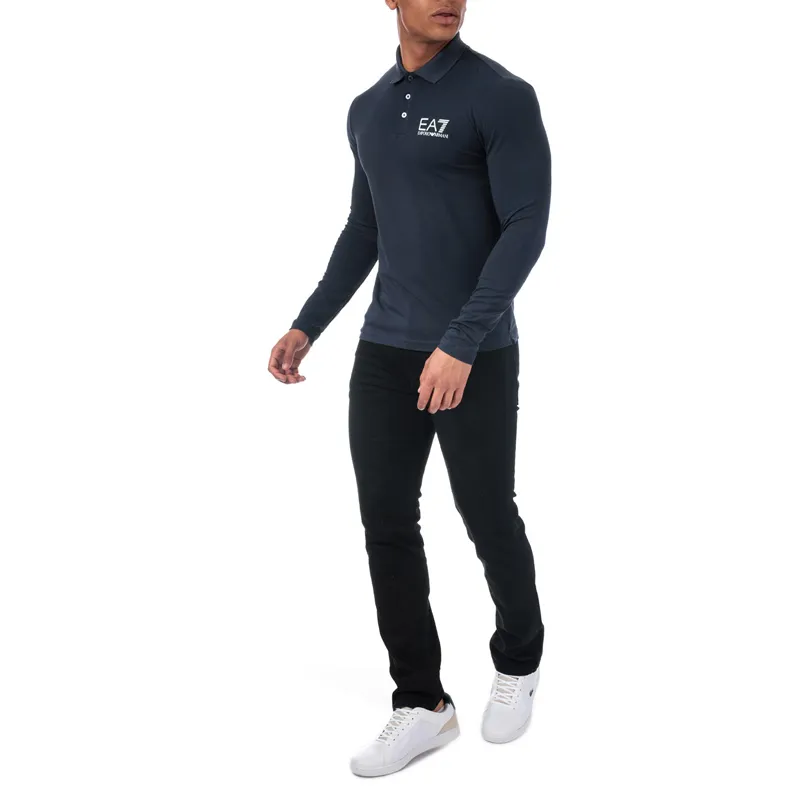 Long-Sleeved Polo Shirt