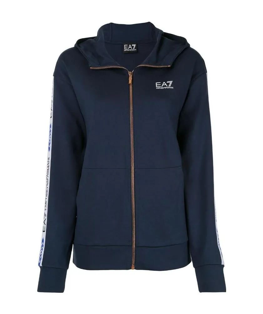 Logo Ribbon Zipper With Hat Casual Jacket