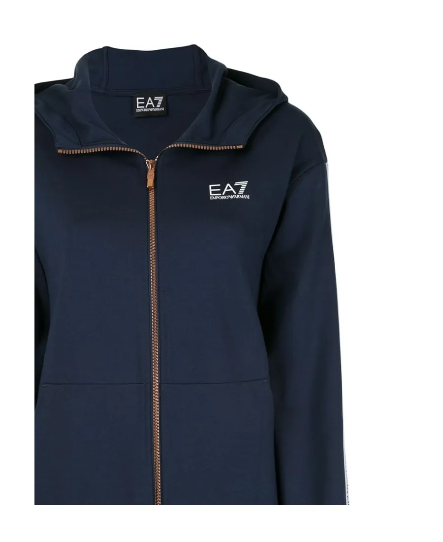 Logo Ribbon Zipper With Hat Casual Jacket