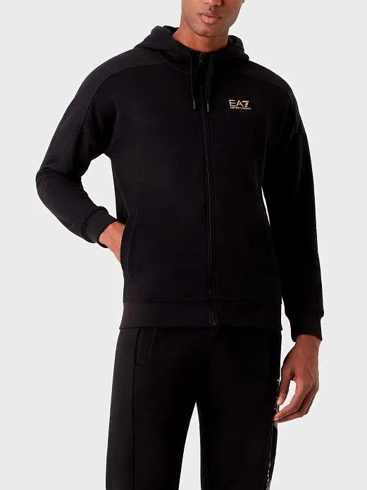 Logo-Print Zip-Up Hoodie