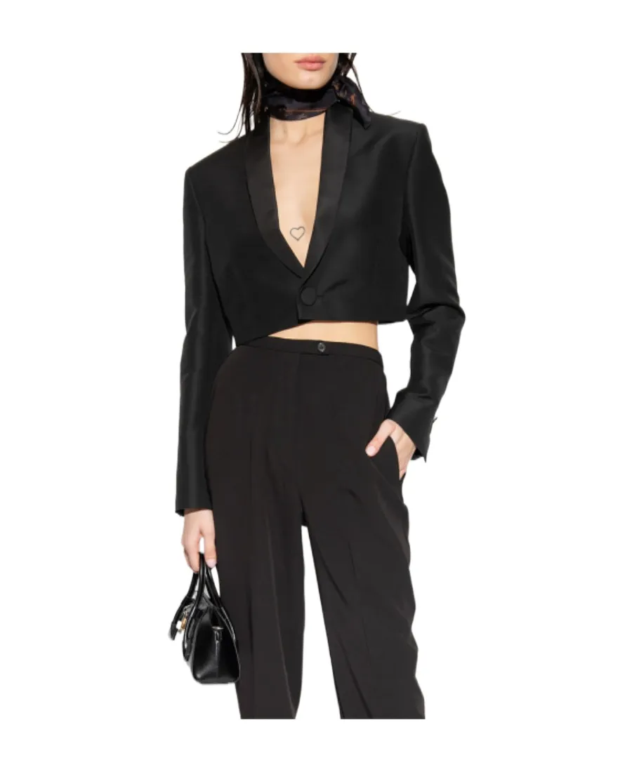 V-Neck Short Blazer