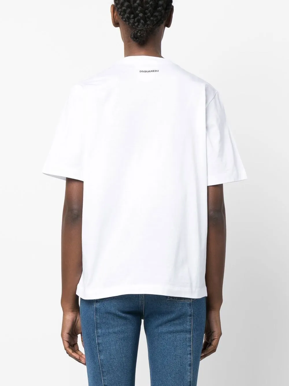 Heart Embellished Crewneck T-Shirt