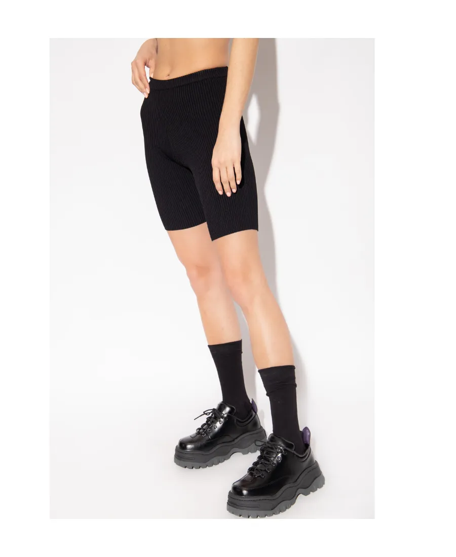 Ribbed-Knit Cycling Shorts