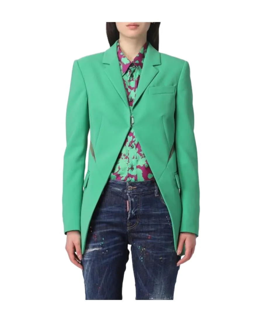 Cut-Out Detailed Long Sleeved Blazer