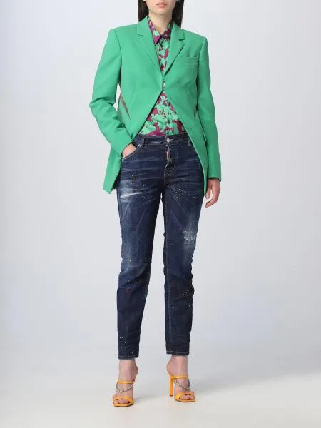 Cut-Out Detailed Long Sleeved Blazer