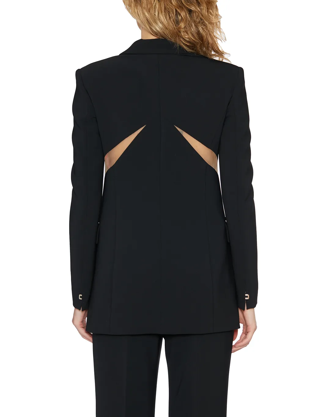 Cut-Out Detailed Long Sleeved Blazer