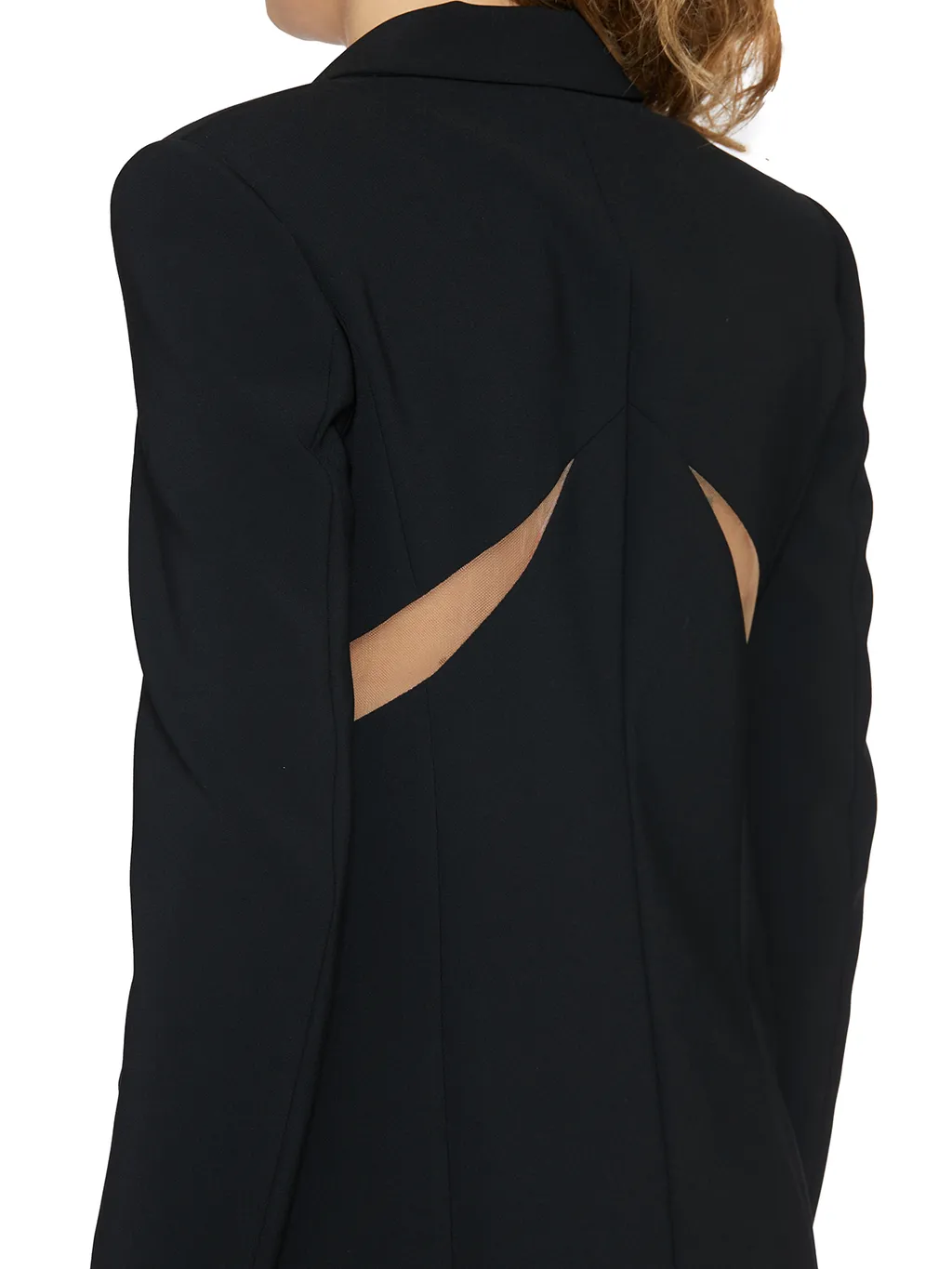 Cut-Out Detailed Long Sleeved Blazer