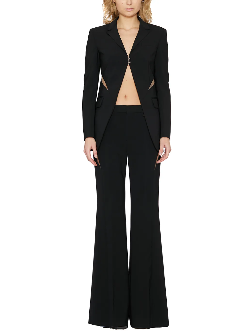 Cut-Out Detailed Long Sleeved Blazer
