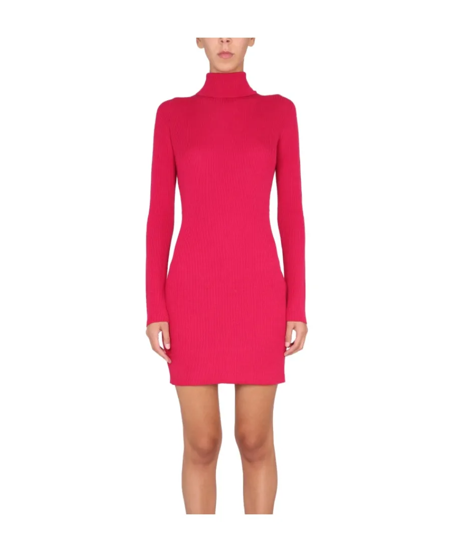Turtleneck Knit Mini Dress