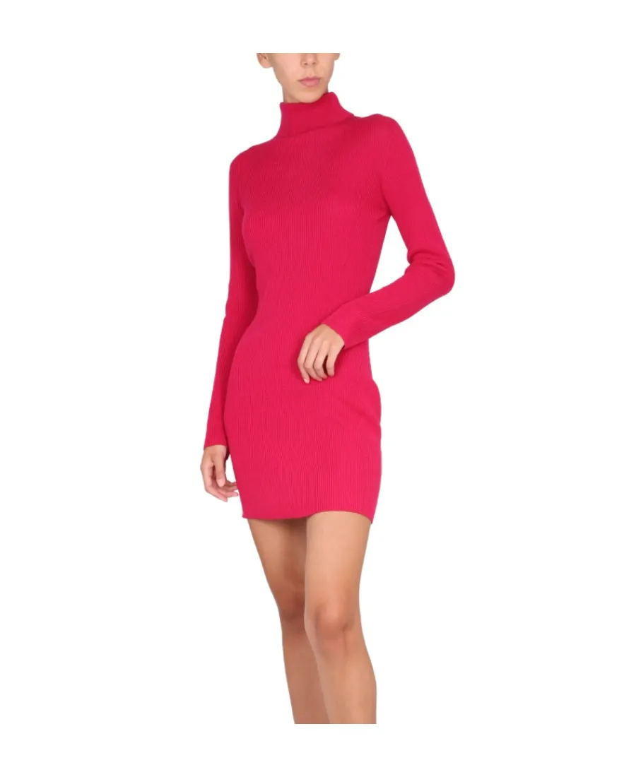 Turtleneck Knit Mini Dress