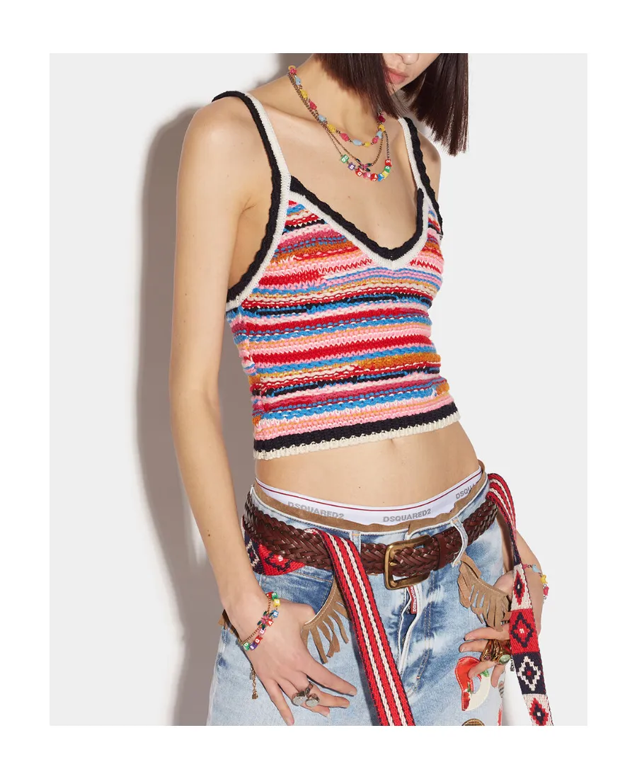 Striped Knitted Tank Top
