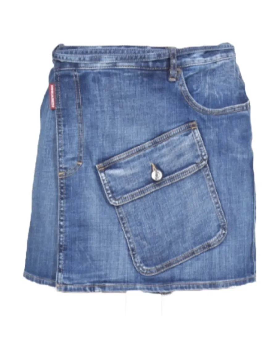 Pocket-Detailed Denim Skirt