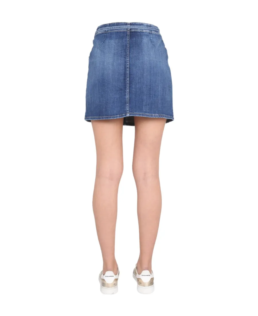 Pocket-Detailed Denim Skirt