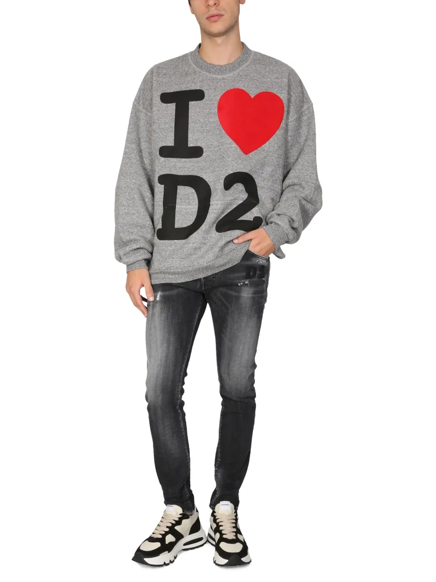 Slogo Print Crewneck Sweatshirt