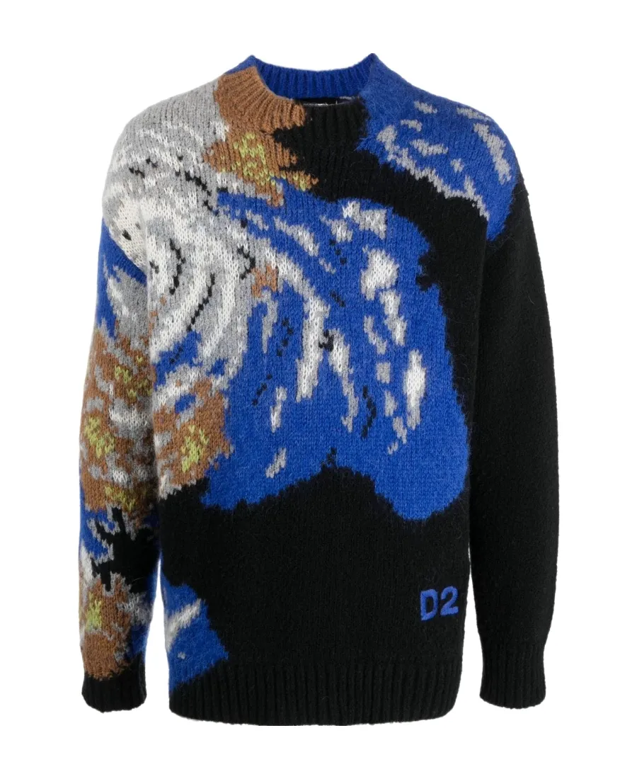 Intarsia Crew-Neck Jumper