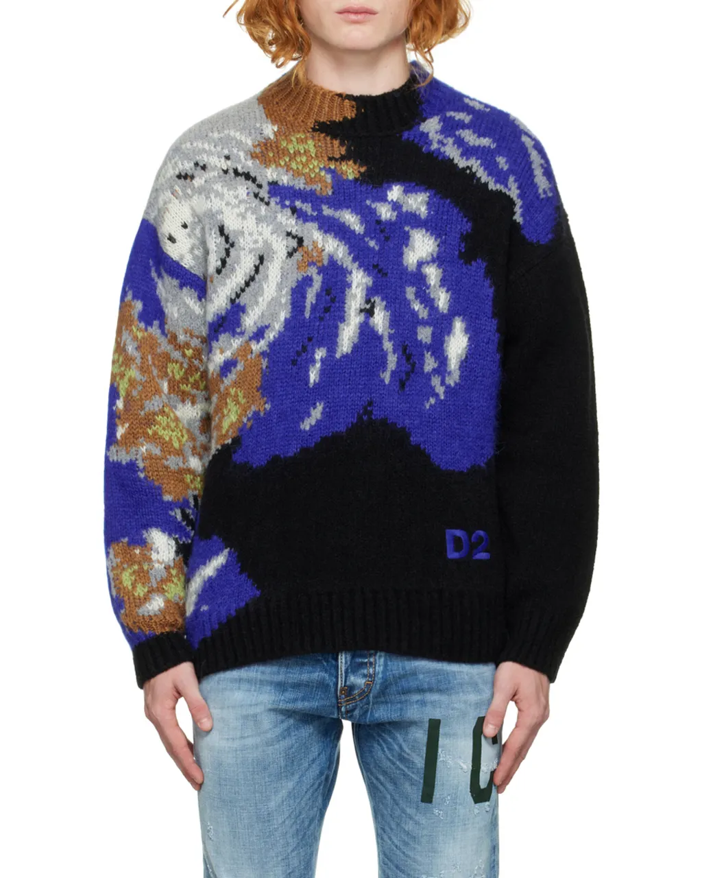 Intarsia Crew-Neck Jumper