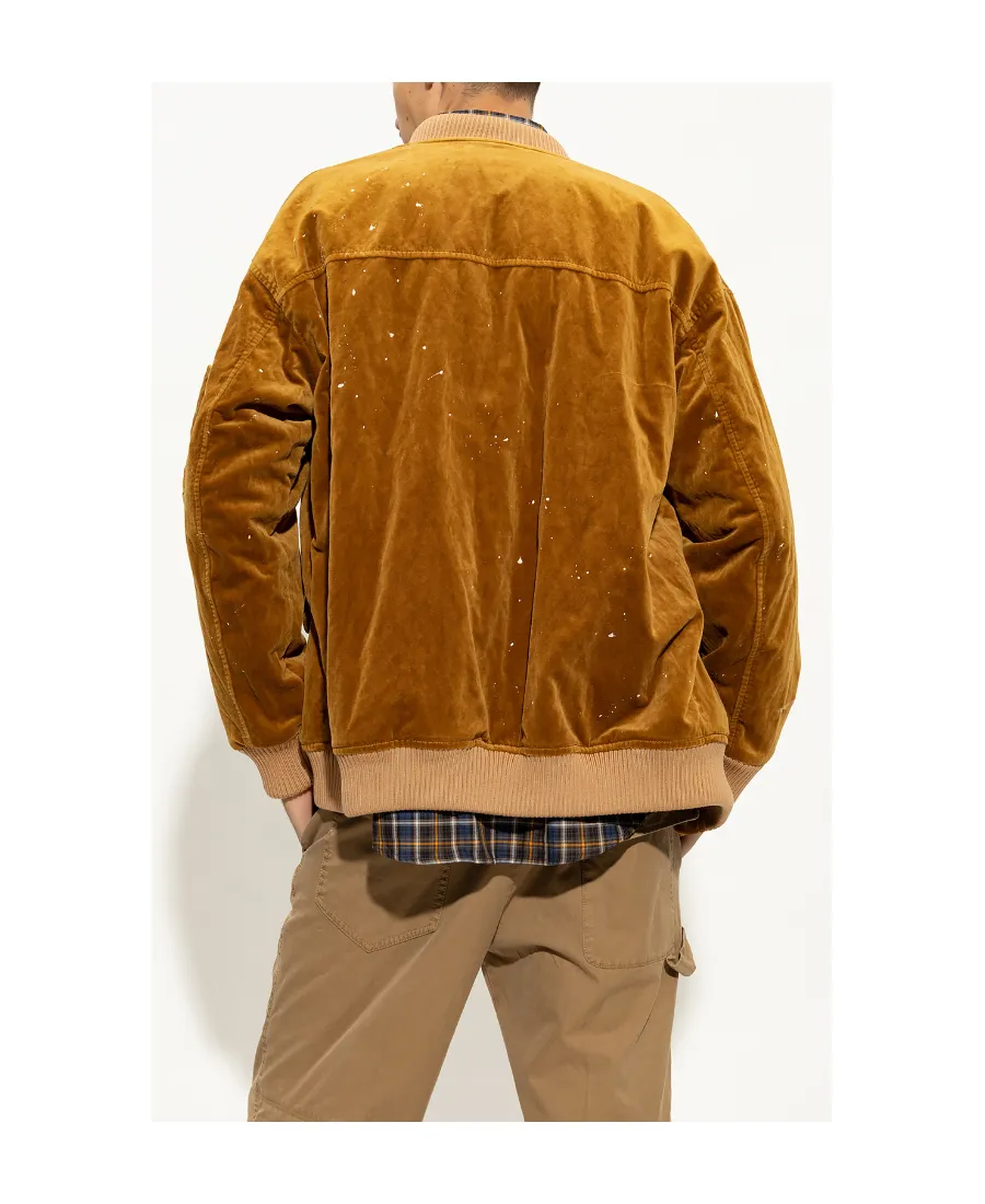Logo Embroidered Zipped Bomber Jacket